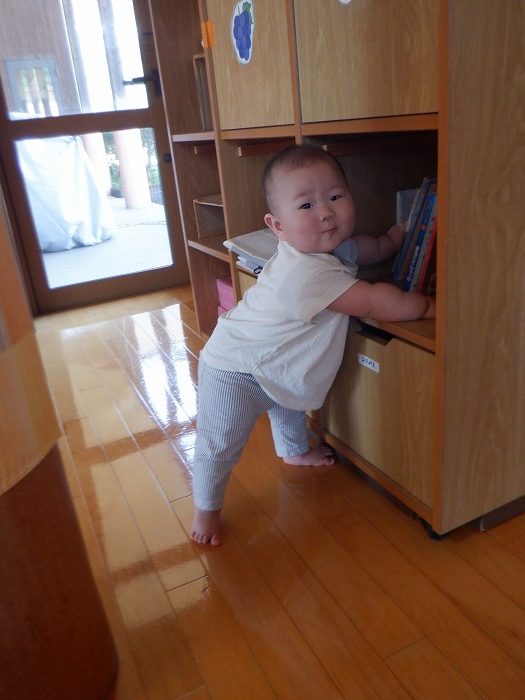 ０歳児　ばなな組　７月の様子