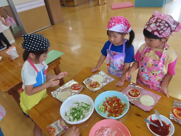 ４歳児　そら組　８月の様子